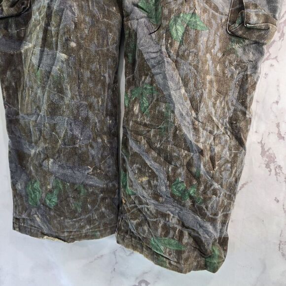 Hide N Tree Camo Pants Mens 44 Vintage Camo Hunting Fleece Woodland - Picture 7 of 14